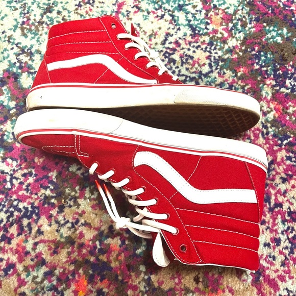 VANS Sk8-Hi Racing Red shoes - Picture 2 of 4